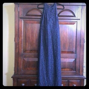 J Crew Navy Lace Long Formal